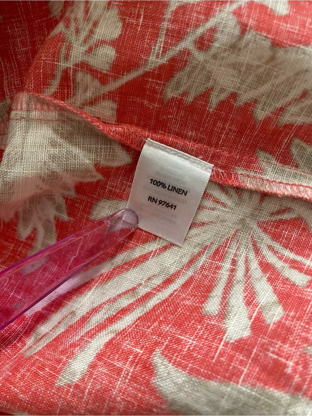 J.Jill Love Linen Tropical Floral Print 100% Linen Coastal Shift Dress Size XLP - Picture 9 of 12